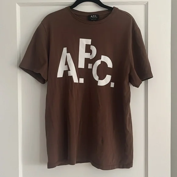 A.P.C. brown logo t-shirt - XL - Picture 4 of 7